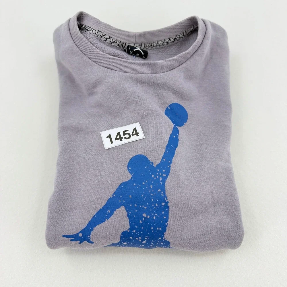 Jordan Flight Crewneck Sweatshirt 2013 Mens Med Gray Graphic Jumpman 604980-025